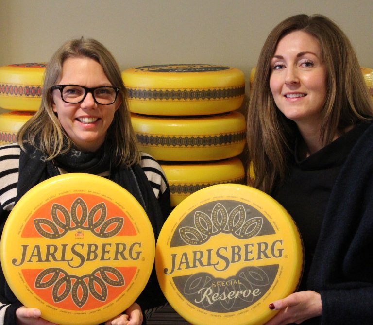 Rikke and Silje with Jarlsberg cheese